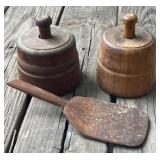 Wood Butter Molds and Butter Paddle Wood Butter Molds and Butter Paddle