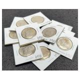 (10) 1964 Kennedy Half Dollars