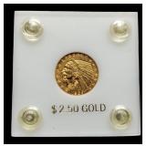 1909 $2 1/2 Gold Indian Quarter Eagle Unc.