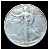 1943 W. Liberty Half Dollar AU50