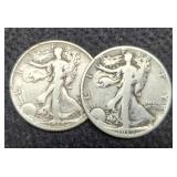 (2) W. Liberty Half Dollars 1918-S, 1919-S