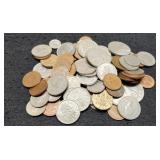 Lot w/ 77 Foreign Coins