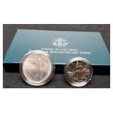 1992-D 2 Coin Unc. Comm. Set Columbus w/
