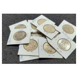 (12) 1964 Kennedy Half Dollars