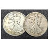 (2) W. Liberty Half Dollars 1918-S, 1920-S