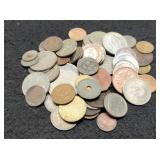 Lot w/ 61 Foreign Coins