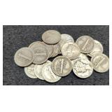 (22) Mercury Dimes