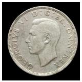 1942 U.K. 1/2 Crown Silver