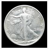 1918-D W. Liberty Half Dollar AU55