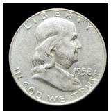 1958-D F. Half Dollar Unc.