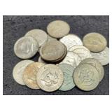 (20) 40% Silver Kennedy Half Dollars