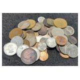 Lot w/ 61 Foreign Coins