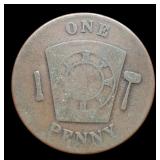 Early Masonic Mark Penny Decatur, IL Chapter 21