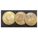 (3) Risque Heads/Tails Coins