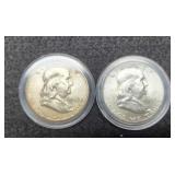 (2) F. Half Dollars Unc. 1959, 1963