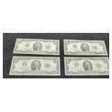 (4) 1976 $2 Unc. FR Notes