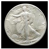 1945-D W. Liberty Half Dollar XF