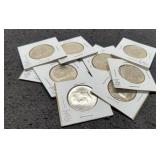 (10) 1964 Kennedy Half Dollars