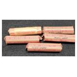 (5) Rolls Wheat Cents Teens To 50