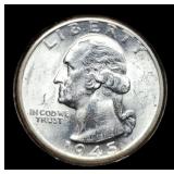 1945-O W. Quarter Unc.