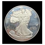 Stamped 16 oz. 999 Silver 1988 W. Liberty