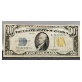 1934A $10 N. Africa Silver Certificate Note VF