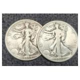 (2) W. Liberty Half dollars 1920-D, 1933-S