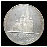 1957 Austria 25 Schilling Silver 80%/13 G