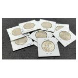 (10) 1964 Kennedy Half Dollars