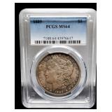 1889 Slab Morgan Dollar PCGS MS64