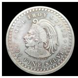 1 Troy Oz. Silver Aztec Round