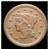 1851 Large Cent XF