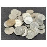 Lot w/ 38 Swiss 20 Rappen Coins 1960