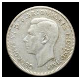 1946 Australia 1 Florin Silver 50%/11.3 G