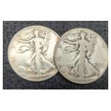 (2) W. Liberty Half Dollars 1928-S, 1929-D