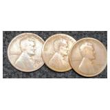 (3) L. Cents 1911-D, 12-D, 13-D