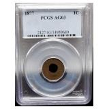 1877 Slab Indian Head Cent PCGS AG03