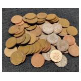 Lot w/ 64 G. Britain 1 Cents