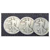 (3) W. Liberty Half Dollars 1918, 1917-S Obverse