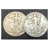(2) W. Liberty Half Dollars 1919-D, 1935
