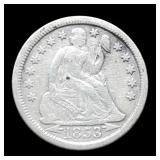 1853 Liberty Seated Dime XF45