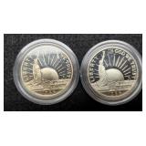 (2) 1986-S Clad Proof Liberty Half Dollars