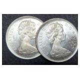 (2) 1965 Canada Silver Dollar Unc.