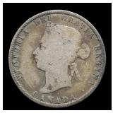 1874 Canada Quarter Silver 92.5%/5.7 G