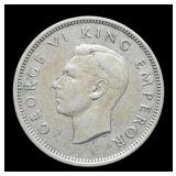 1937 New Zealand 1 Shilling Silver