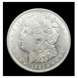 1921-D Morgan Dollar AU