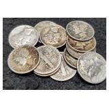 (12) Mercury Dimes
