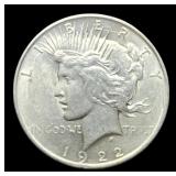 1922-D Peace Dollar AU
