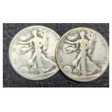 (2) 1919 W. Liberty Half Dollars D&S