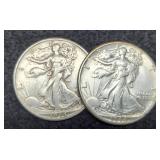(2) 1944 W. Liberty Half Dollars P&D